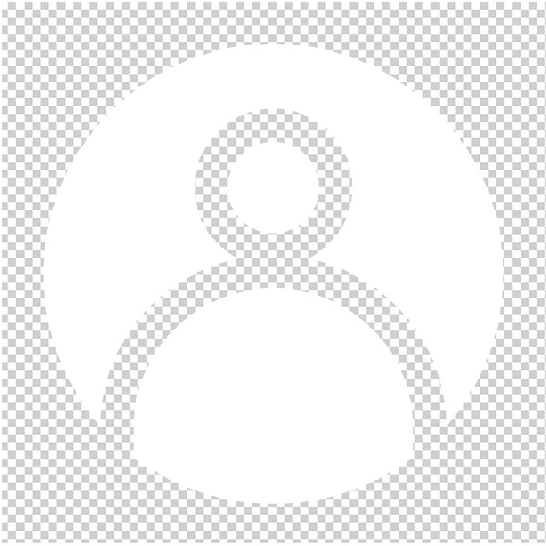 Default User Icon Outline Silhouette White