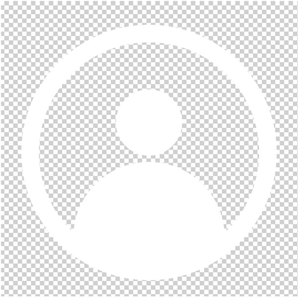 Default User Icon Outline Solid White