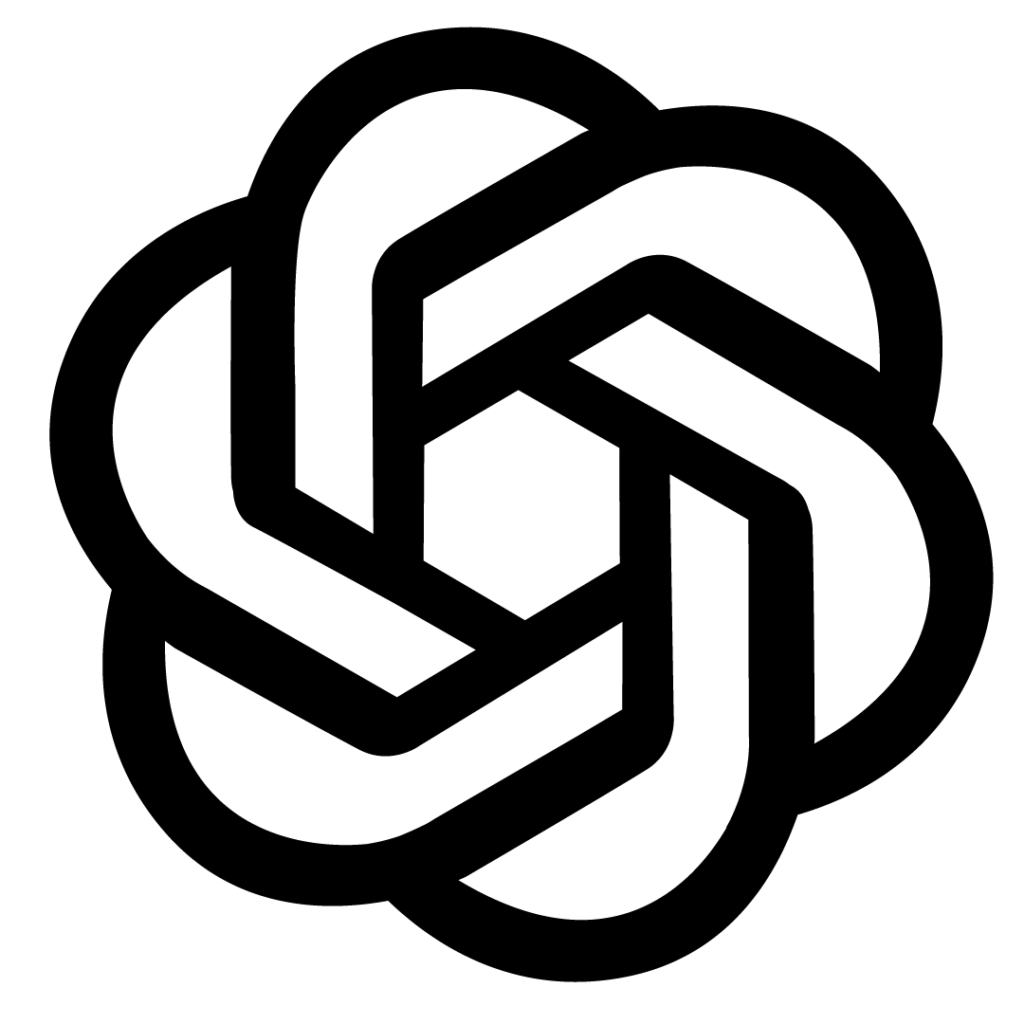 Chatgpt logo black (PNG)